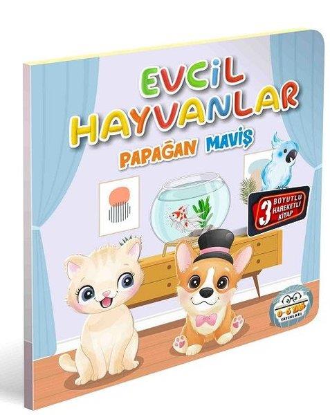 KolektifEgitim Etkinlik KitaplariEvcil Hayvanlar - Papağan Maviş - 3 Boyutlu Hareketli Kitap