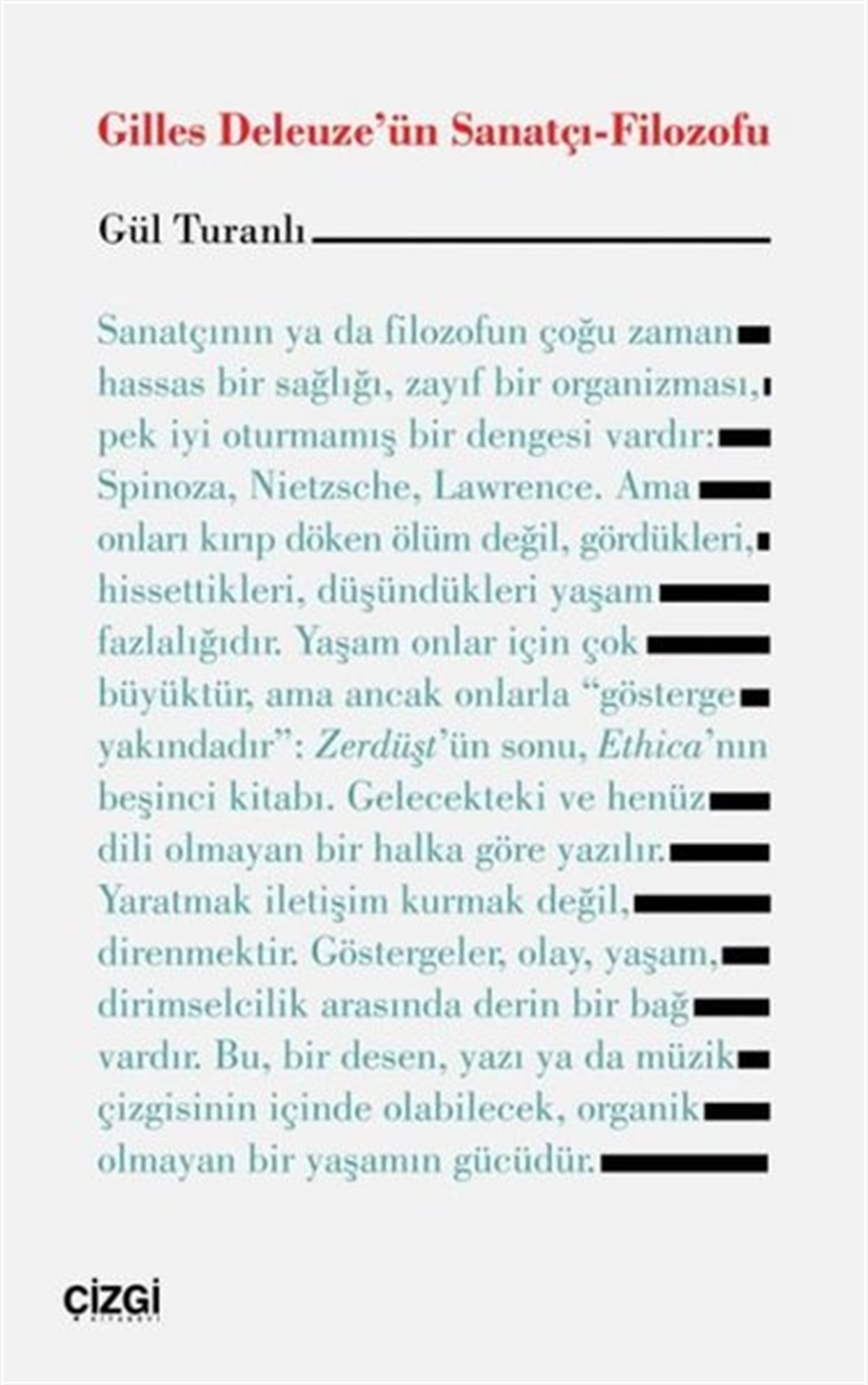 Gül TuranlıFelsefe BilimiGilles Deleuze'ün Sanatçı - Filozofu
