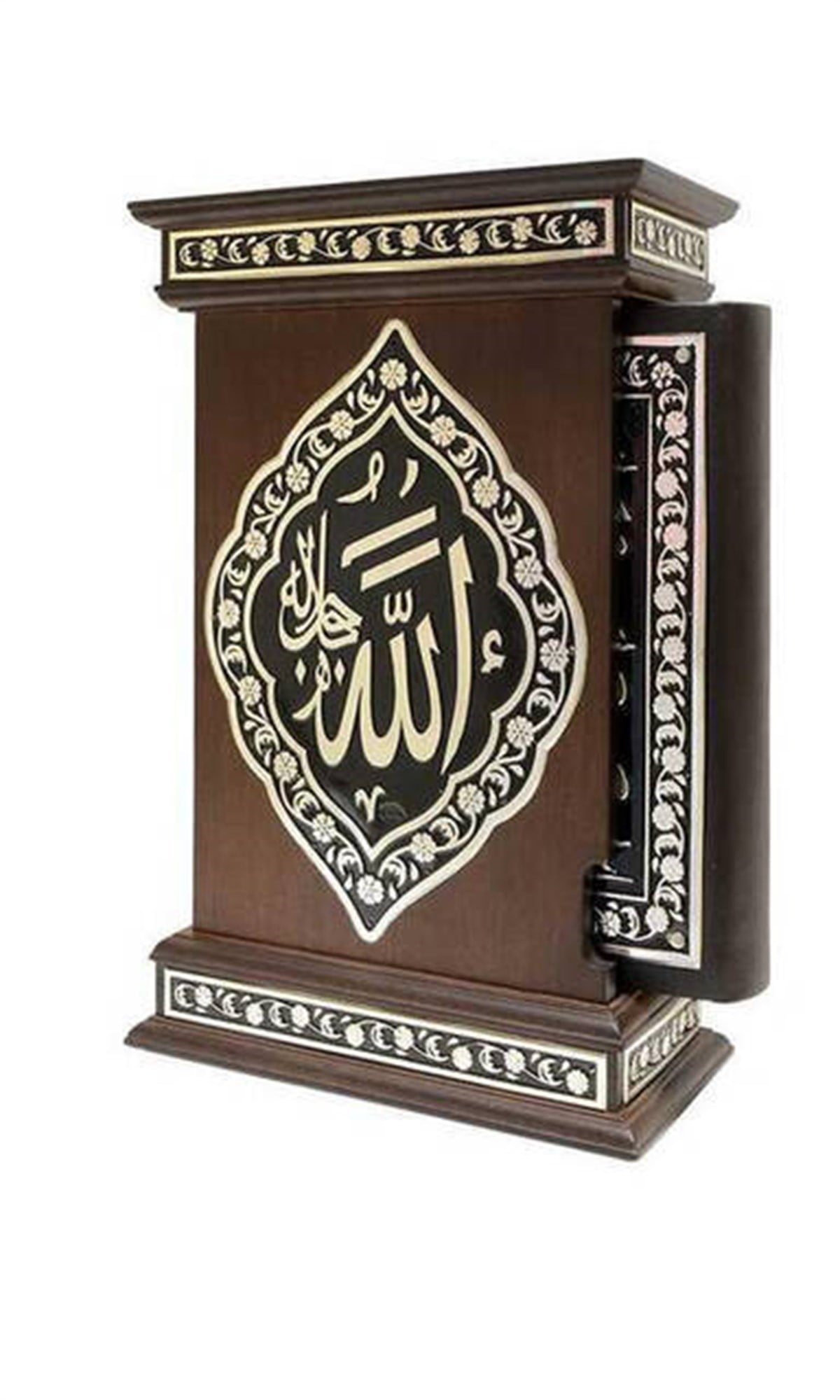 Gümüş Kaplama Kuranı Kerim ve Kabe Şeklinde Kutusu - Orta Boy - Hayrat Neşriyat