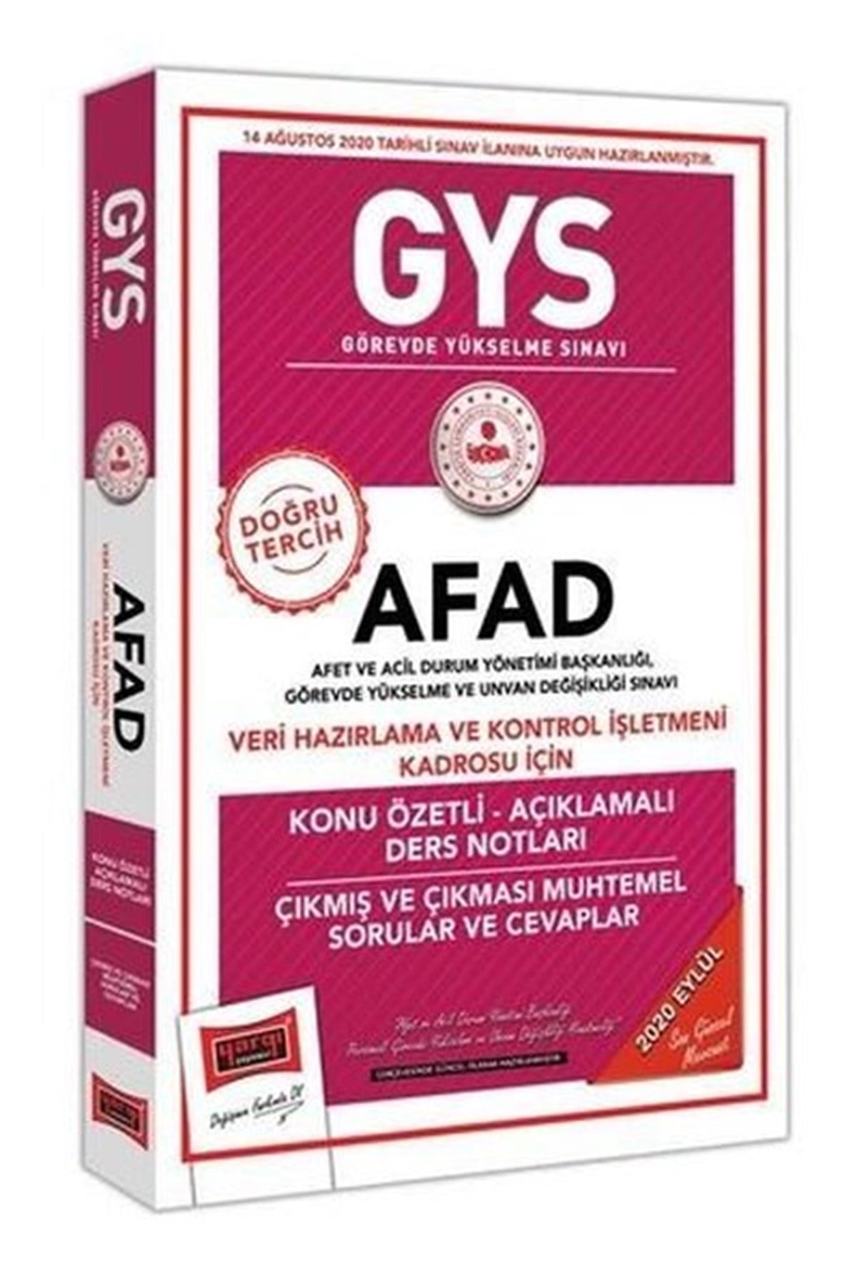 KolektifKPSSGYS AFAD Veri Hazırlama ve Kontrol İşletmeni Kadrosu İçin Konu Özetli Çıkmış ve Çıkması Muhtemel Sor
