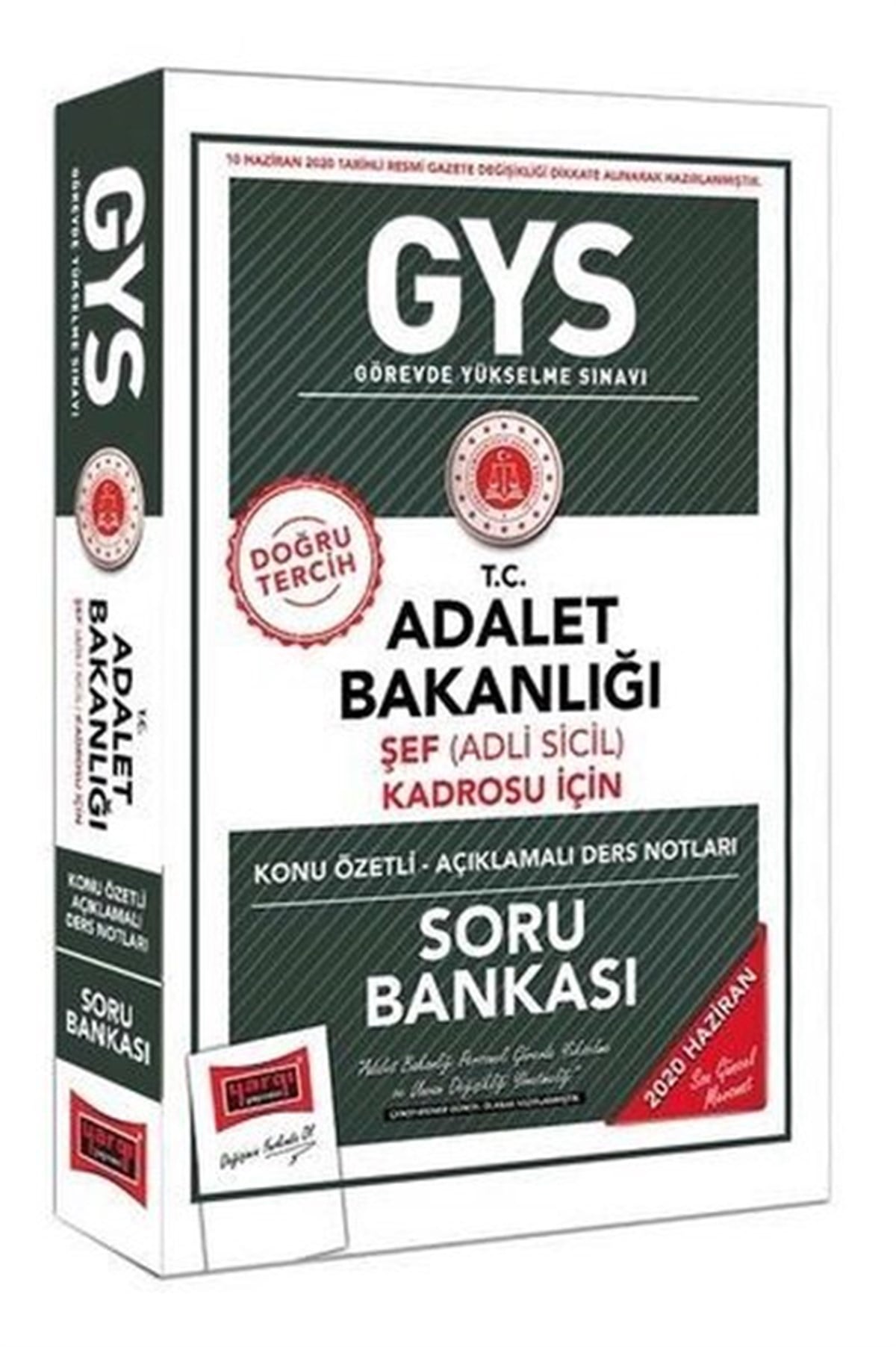 KolektifKPSSGYS T.C. Adalet Bakanlığı Şef (Adli Sicil) Kadrosu İçin Konu Özetli Soru Bankası