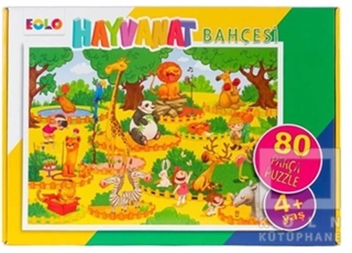 Köln KütüphaneYapbozlu KitaplarHayvanat Bahçesi - 80 Parça Puzzle (4 Yaş)