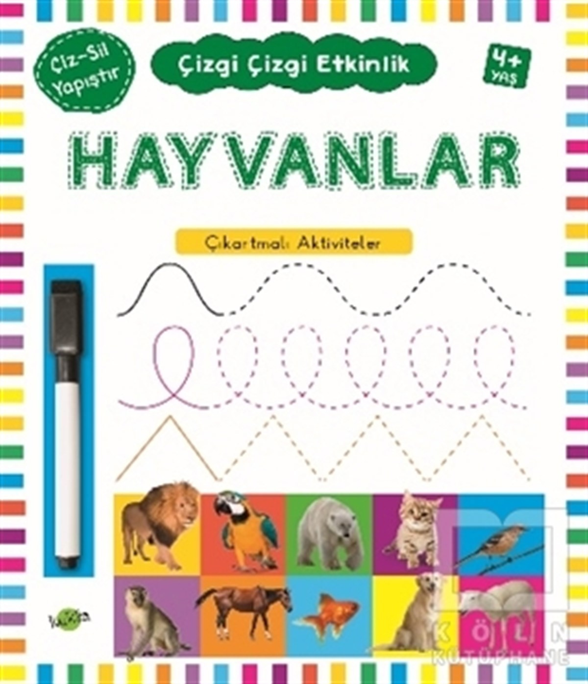 KolektifÇıkartmalı KitaplarHayvanlar 4 Yaş ve Üstü - Çizgi Çizgi Etkinlik