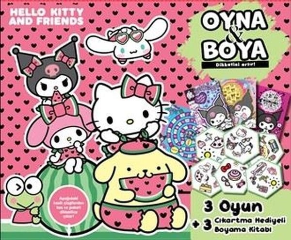 KolektifEgitim Etkinlik KitaplariHello Kitty and Friedns - Oyna & Boya - Kutulu Set