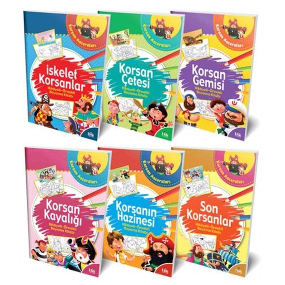 KolektifBoyama KitaplarıHikayeli - Örnek Korsan Maceraları Boyama Kitabı Serisi Seti - 6 Kitap Takım