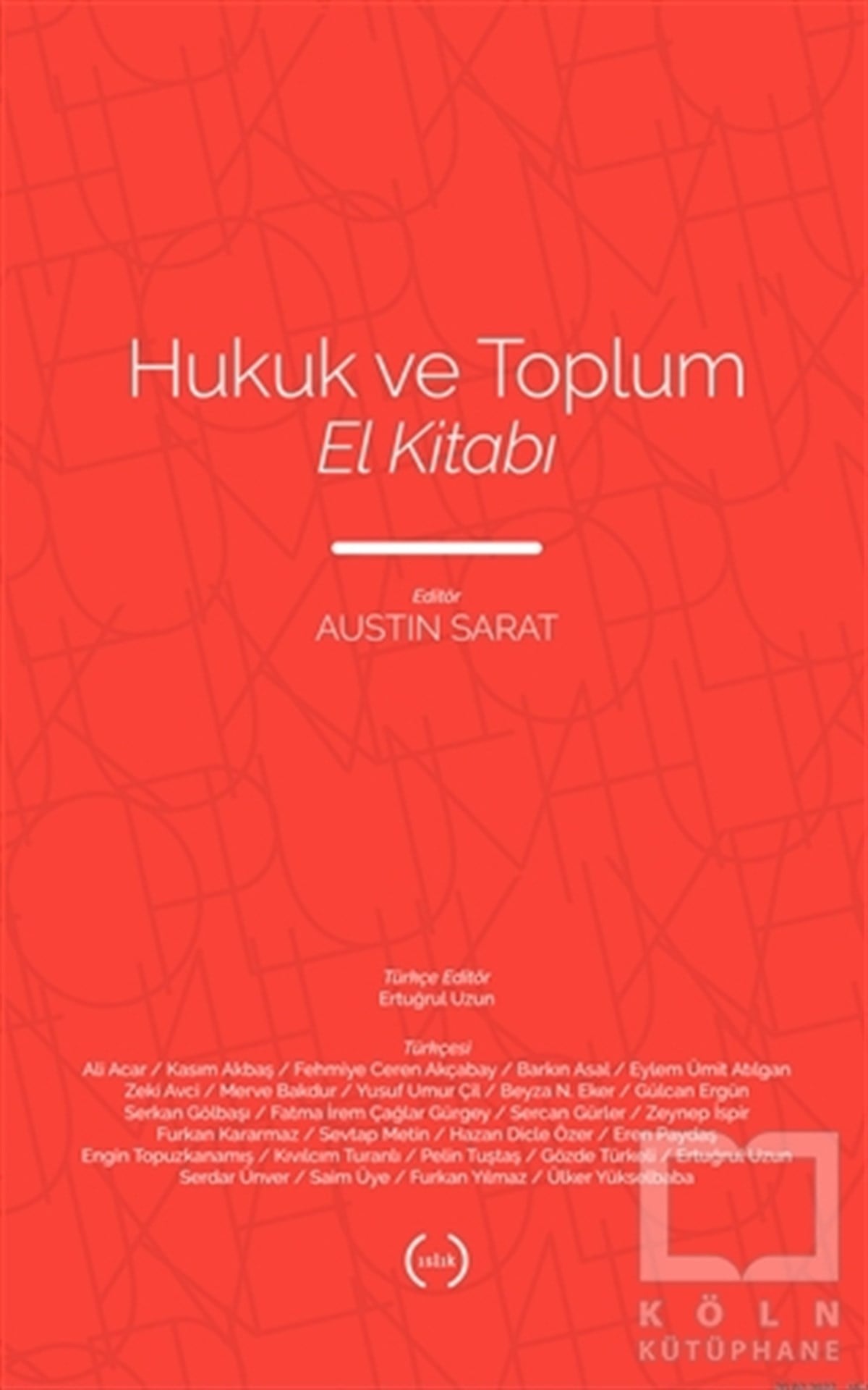 Austin SaratHukuk Üzerine KitaplarHukuk ve Toplum El Kitabı