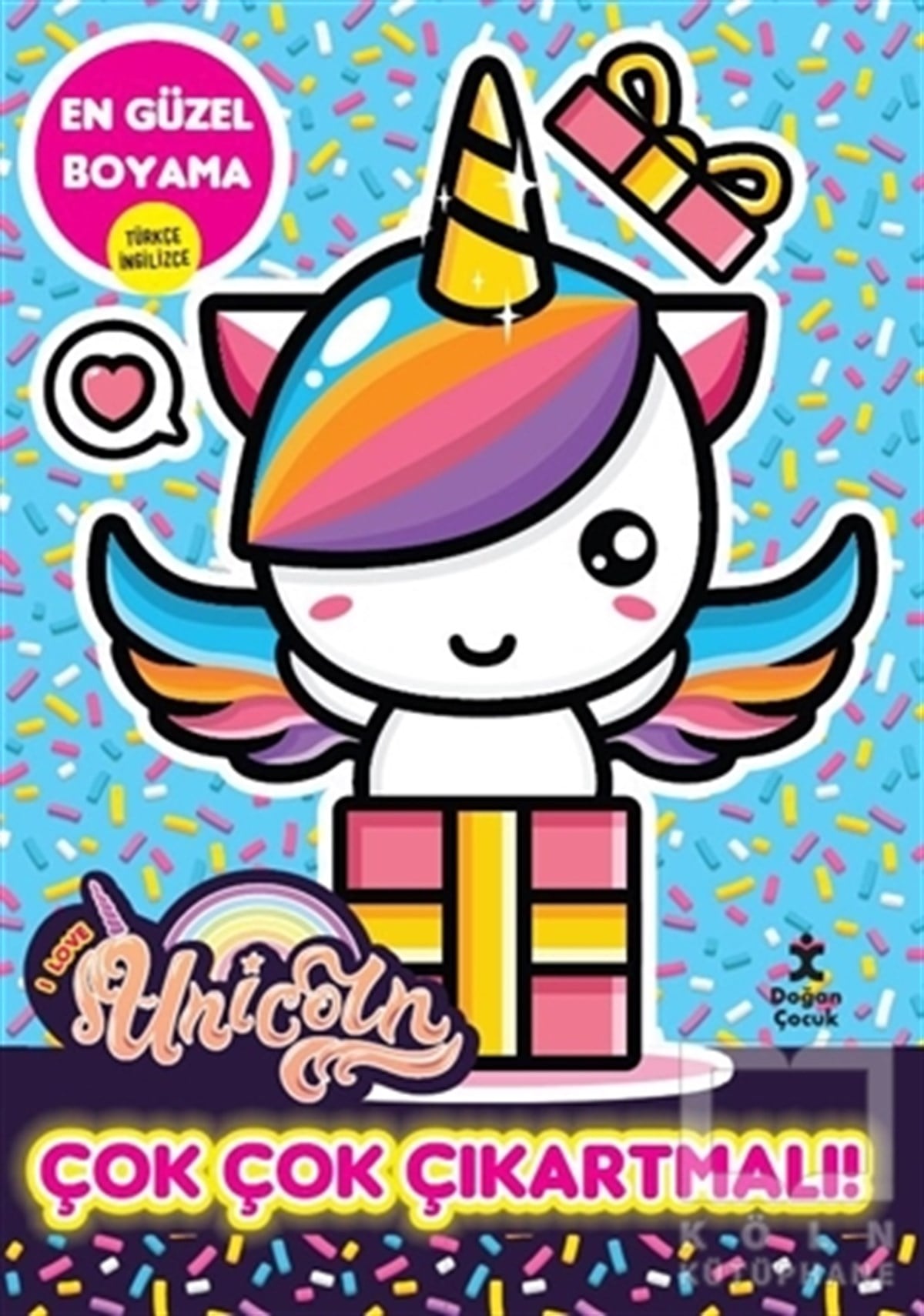 KolektifBoyama KitaplarıI Love Unicorn En Güzel Boyama - Çok Çok Çıkartmalı!