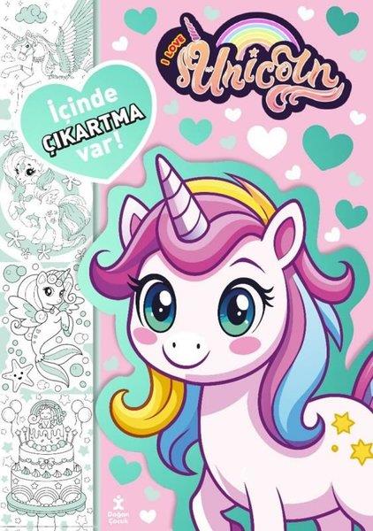 KolektifEgitim Etkinlik KitaplariI Love Unicorn - En Sevdiğim Boyama Kitabı - Çıkartmalı