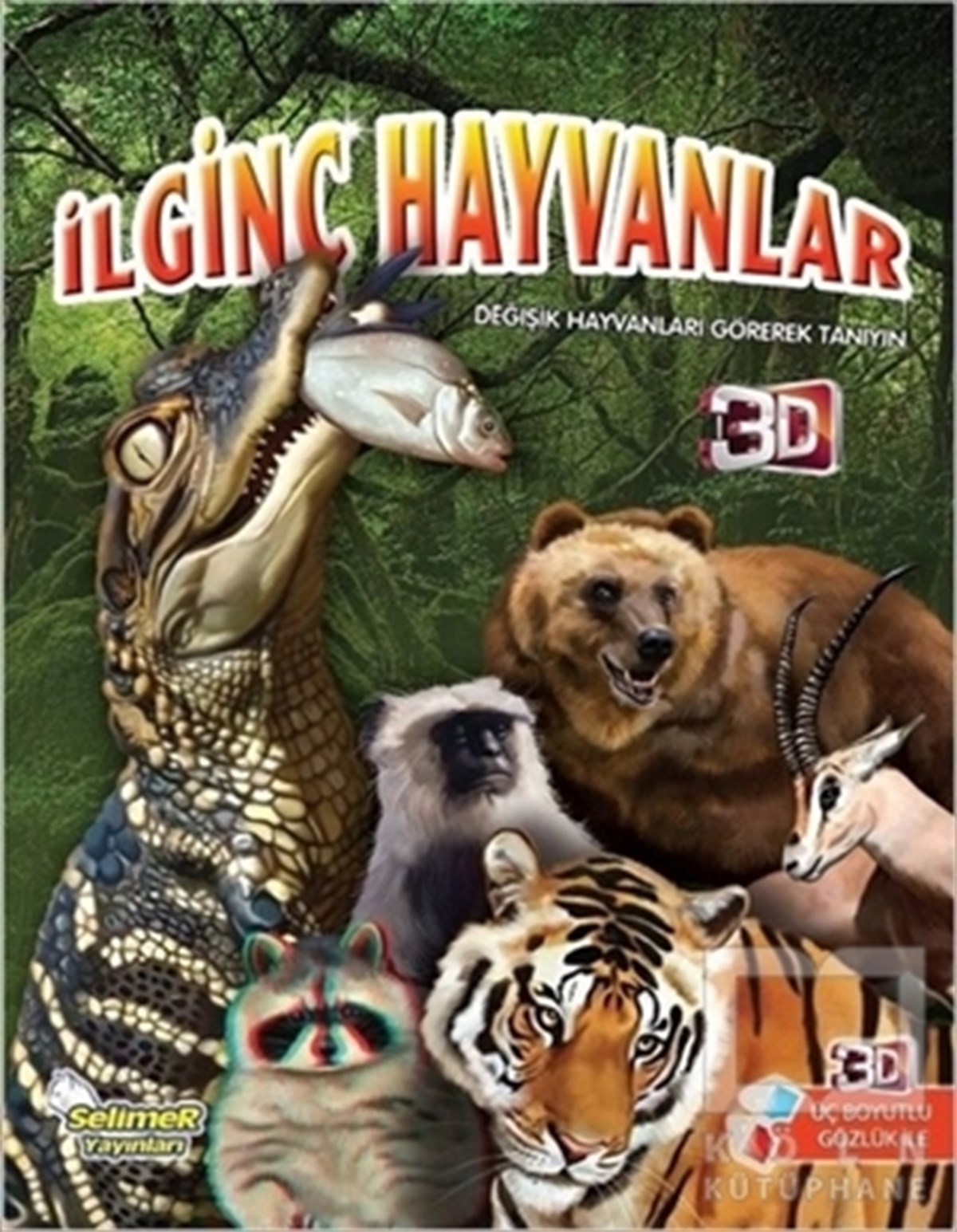 KolektifBilimsel Kitaplarİlginç Hayvanlar (3 Boyutlu Gözlük İle)