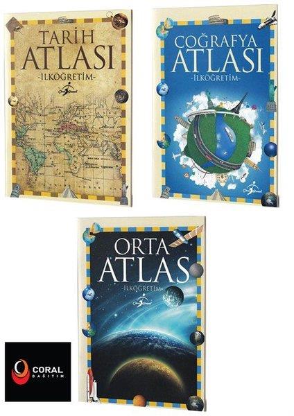 KolektifCografya Atlaslariİlköğretim Tarih ve Coğrafya Atlası, Orta Atlas Seti - 3 Kitap Takım