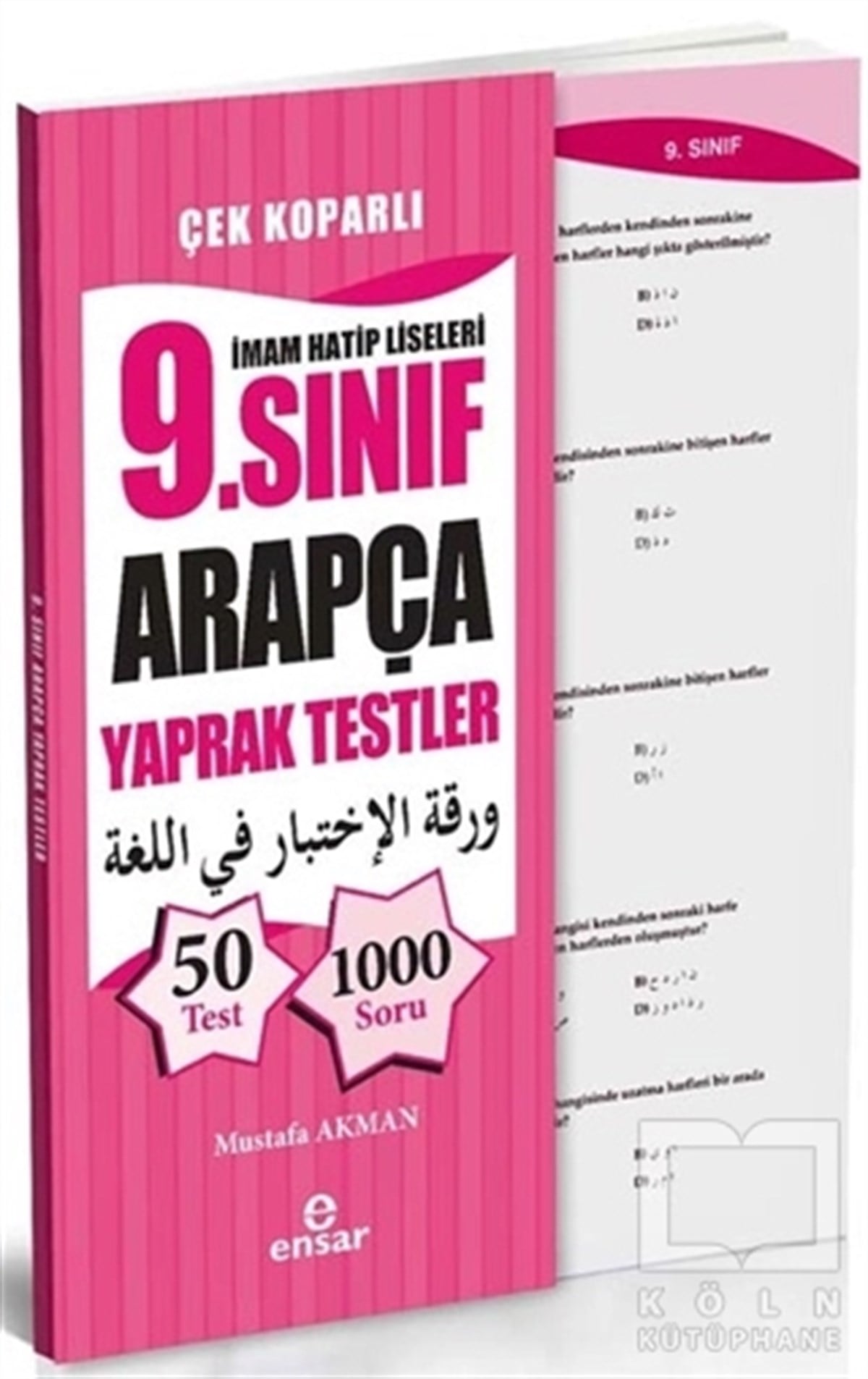 Mustafa AkmanDil Öğrenimiİmam Hatip Liseleri 9. Sınıf Arapça Yaprak Testler - Çek Koparlı