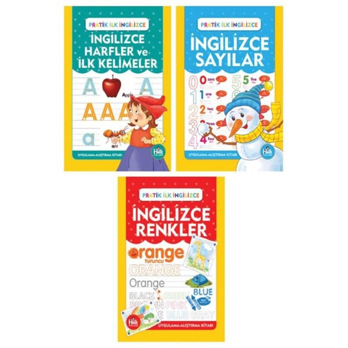KolektifYabancı Dil Çocuk Kitaplarıİngilizce Harfler Sayılar ve Renkler Seti - 3 Kitap Takım