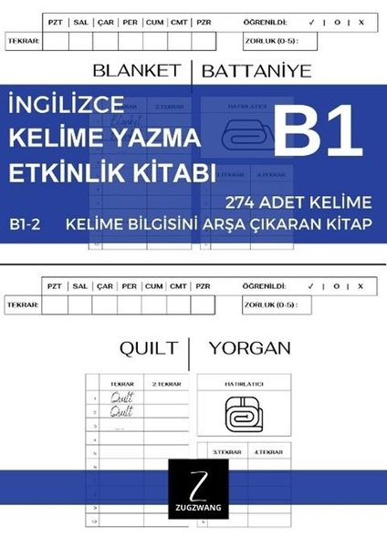 KolektifDil Bilimi - Etimolojiİngilizce Kelime Yazma Etkinlik Kitabı B1 - 2 Kelime Bilgisini Arşa Çıkaran Kitap