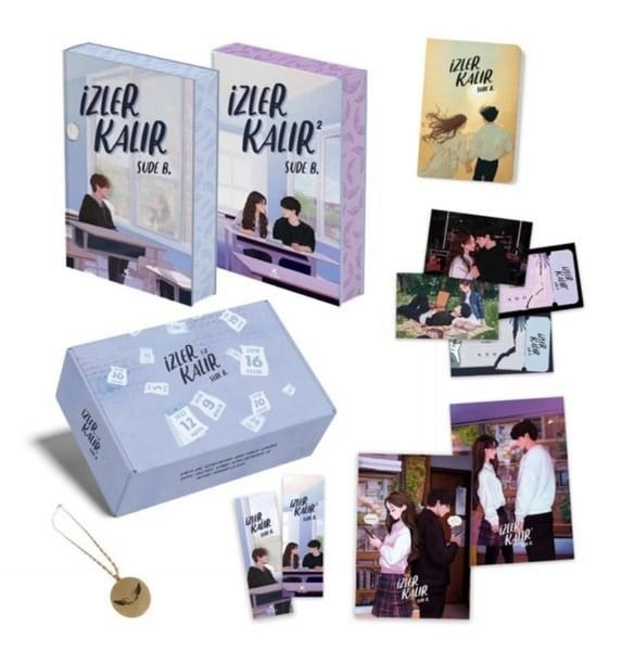 Sude B.Türk Romaniİzler Kalır Seti - 2 Kitap Takım - Kenar Boyamalı - Kutulu