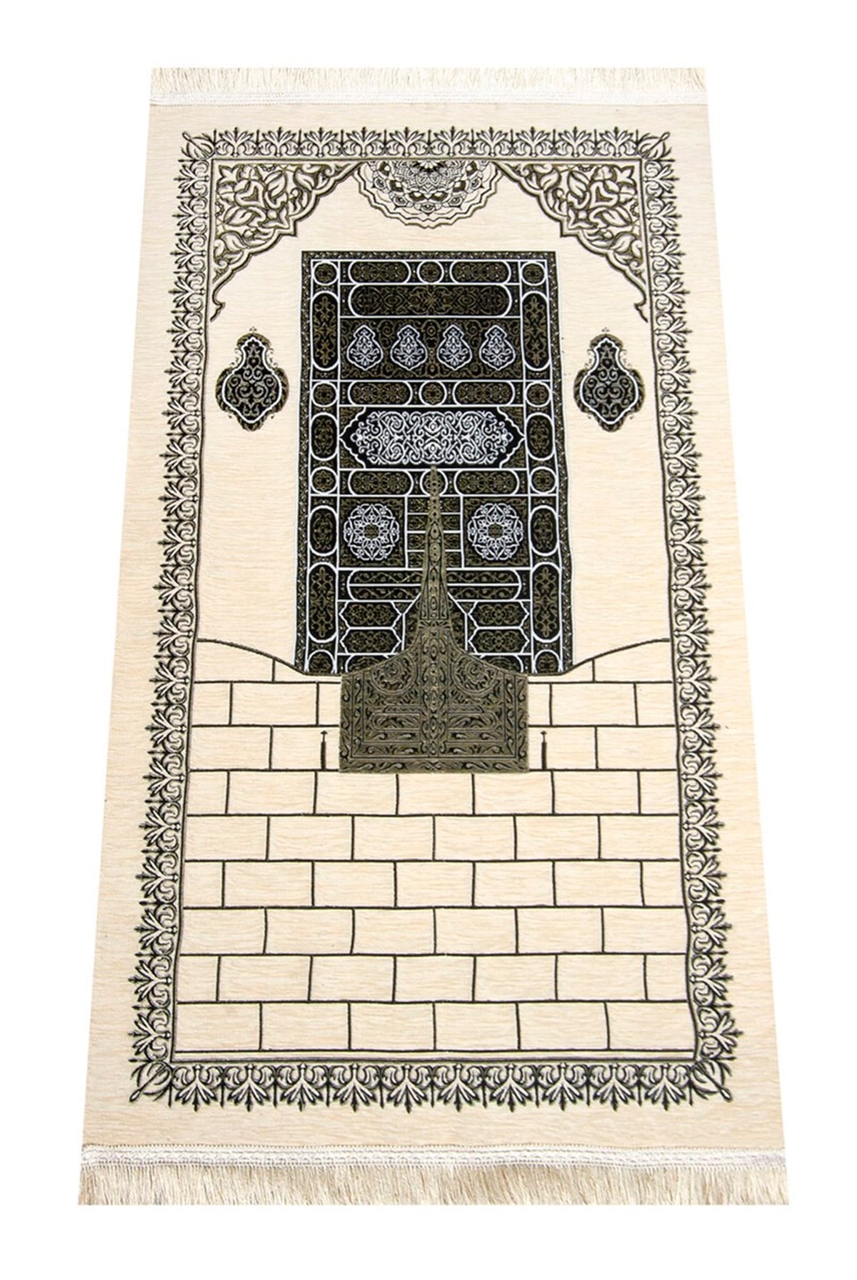 Kabe Desenli Ultra Plus Krem Şönil Seccade 16