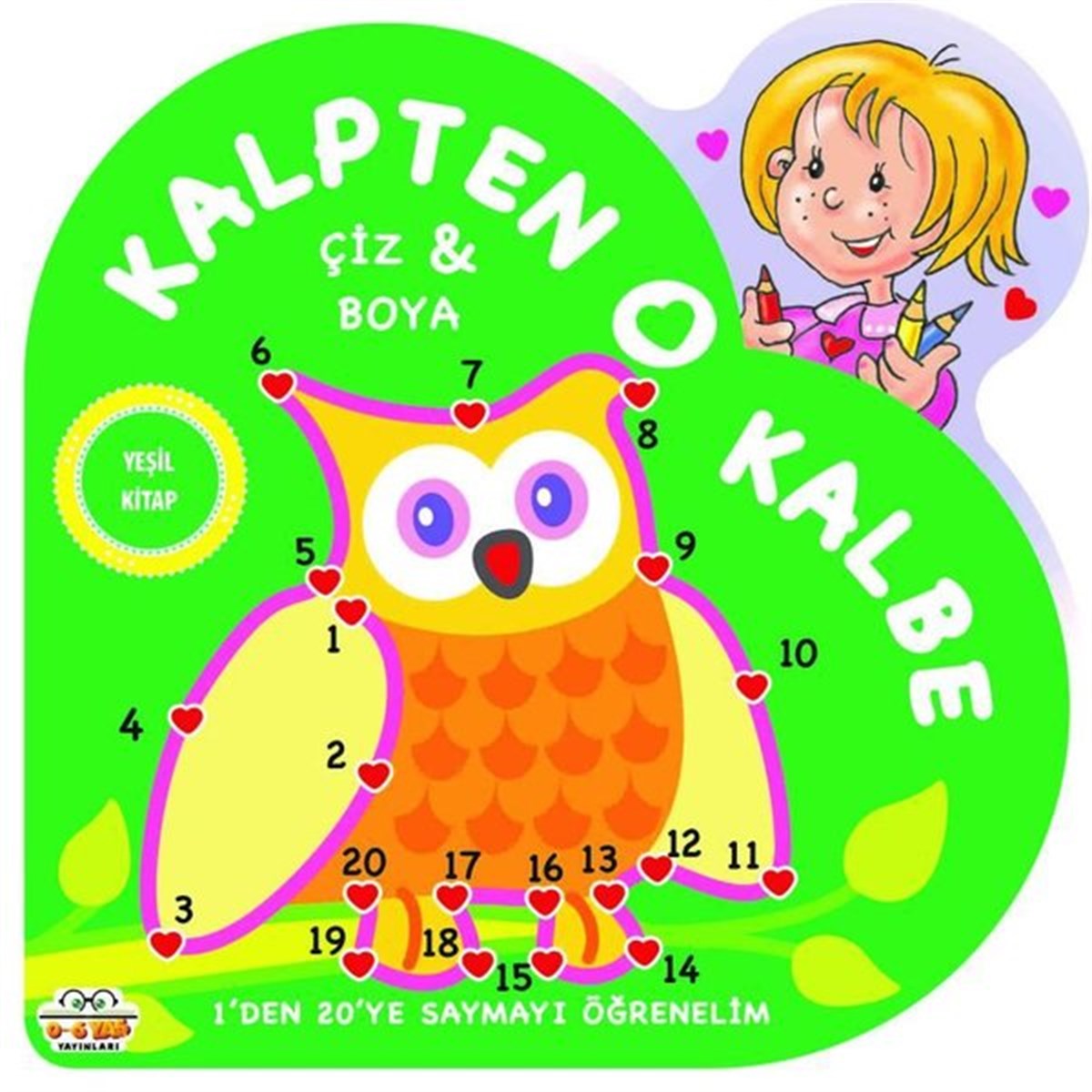 KolektifEgitim Etkinlik KitaplariKalpten Kalbe Çiz Boya - Yeşil Kitap
