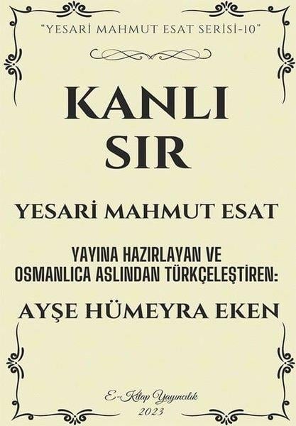 Yesari Mahmut EsatDünya RomanKanlı Sır