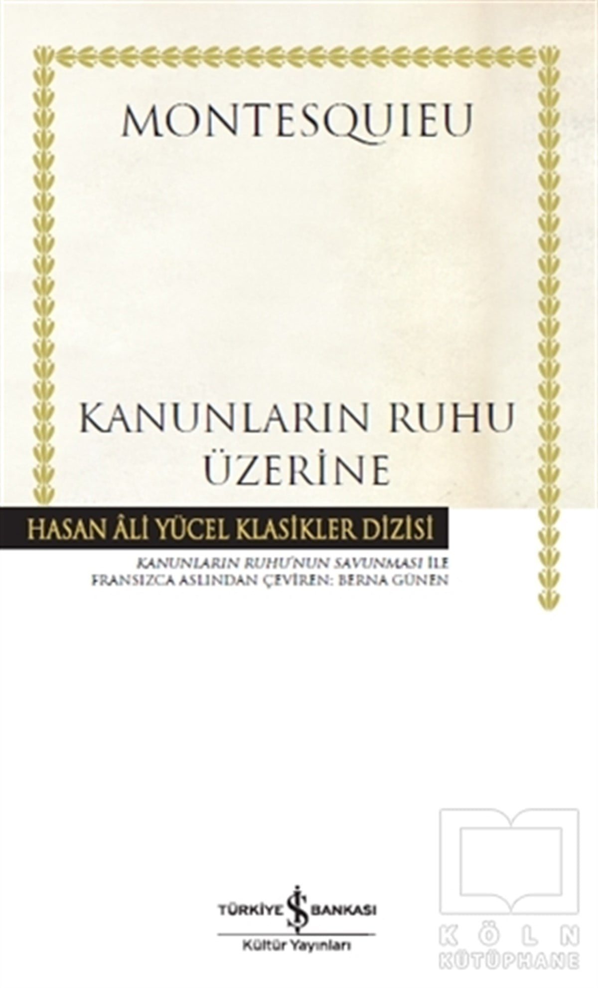 MontesquieuFransız EdebiyatıKanunların Ruhu Üzerine (Ciltsiz)