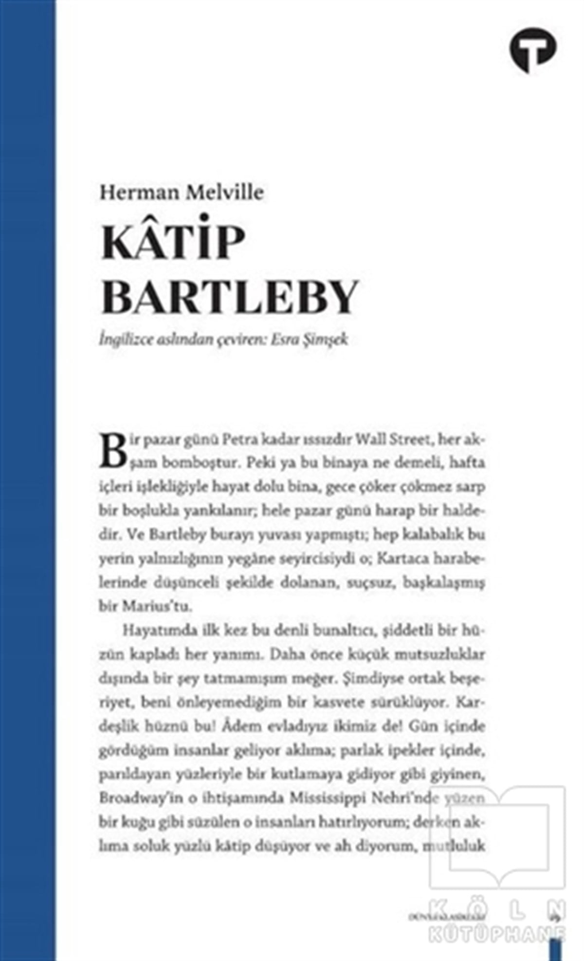 Herman MelvilleTürkçe RomanlarKatip Bartleby