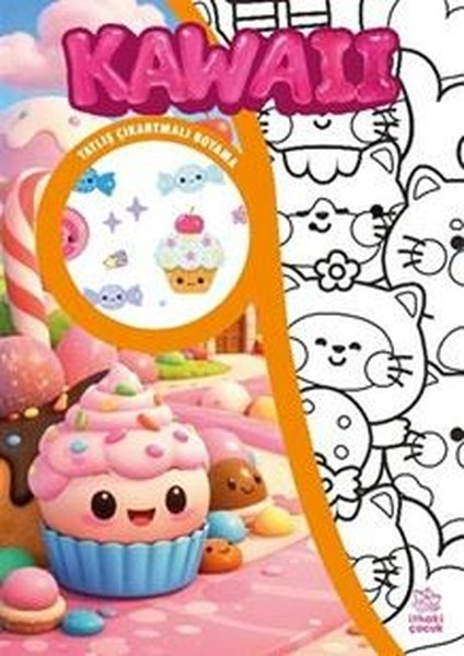 KolektifEgitim Etkinlik KitaplariKawaii - Çıkartmalı Boyama Kitabı