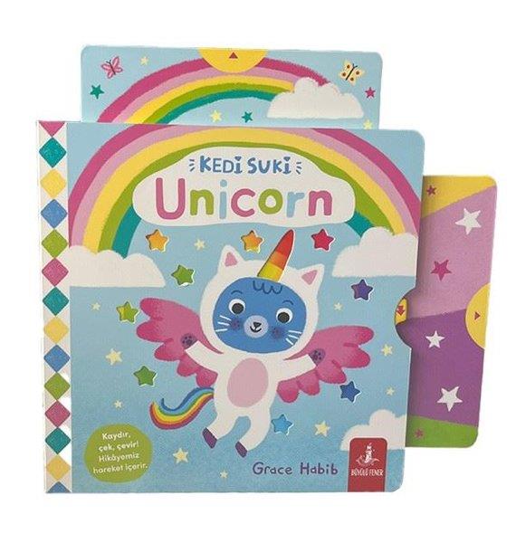 Grace HabibSesli Görüntülü Çocuk KitaplariKedi Suki Unicorn - Hareketli Kitap