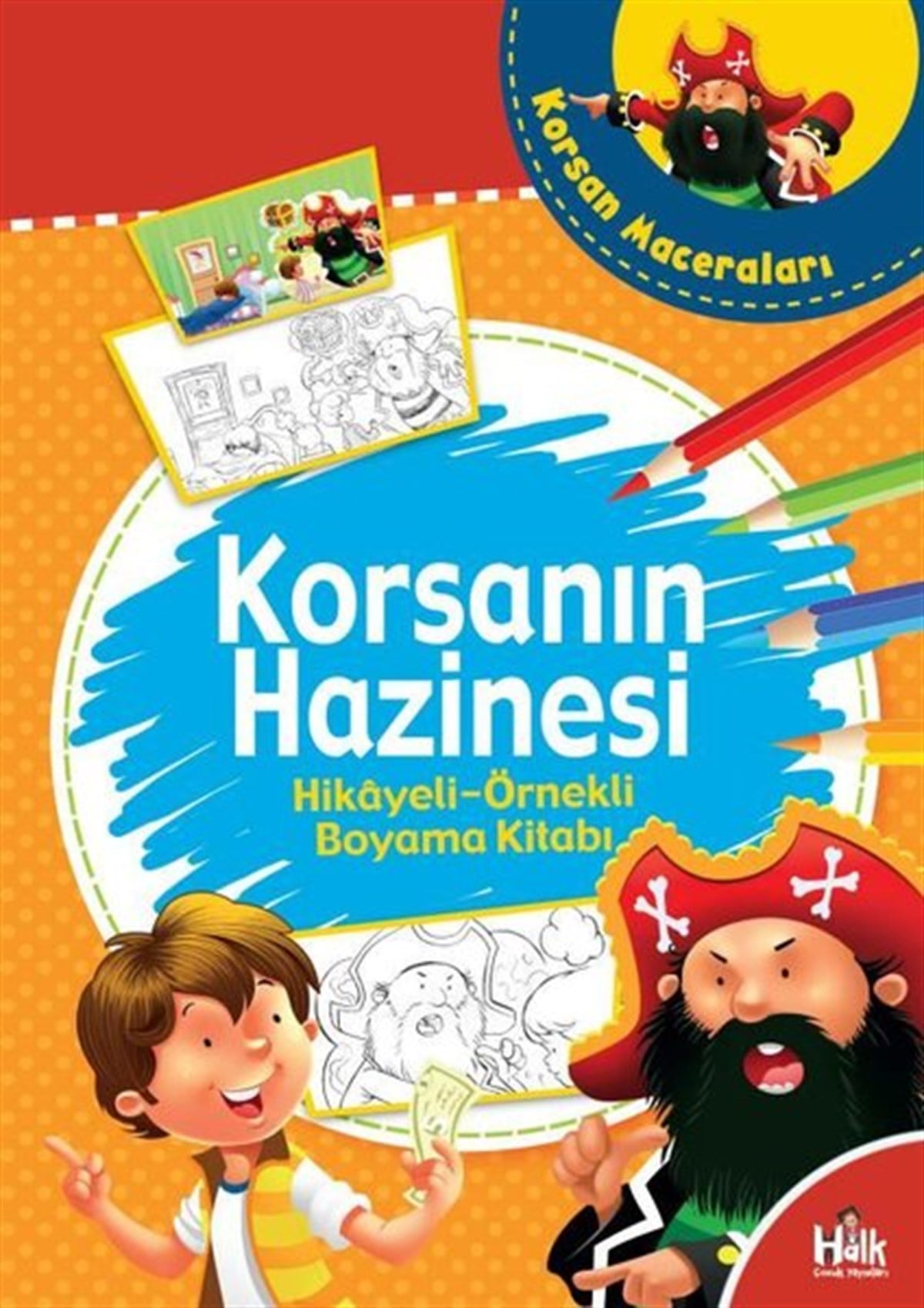 KolektifBoyama KitaplarıKorsanın Hazinesi - Korsan Maceraları Hikayeli Örnekli Boyama Kitabı
