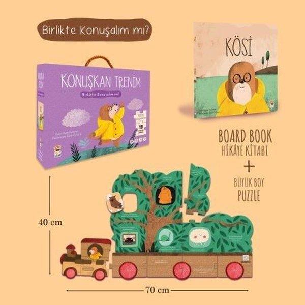 Ayşe AydemirEgitim Etkinlik KitaplariKösi - Konuşkan Trenim Puzzle ve Kitap