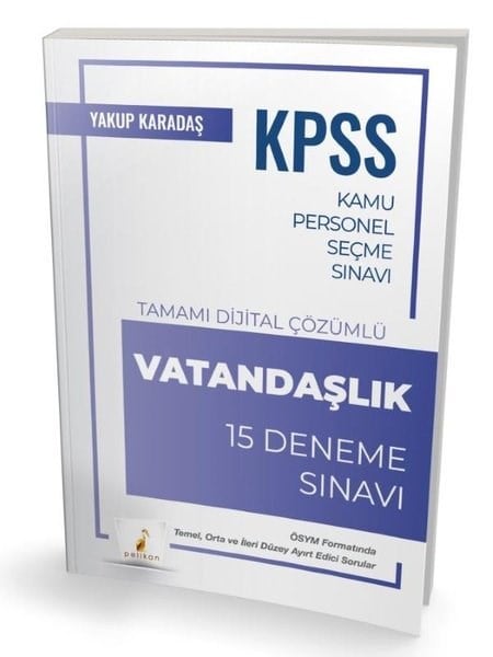 Yakup KaradaşKPSS Deneme Sinavi - Yaprak TestKPSS Vatandaşlık Tamamı Dijital Çözümlü 15 Deneme Sınavı