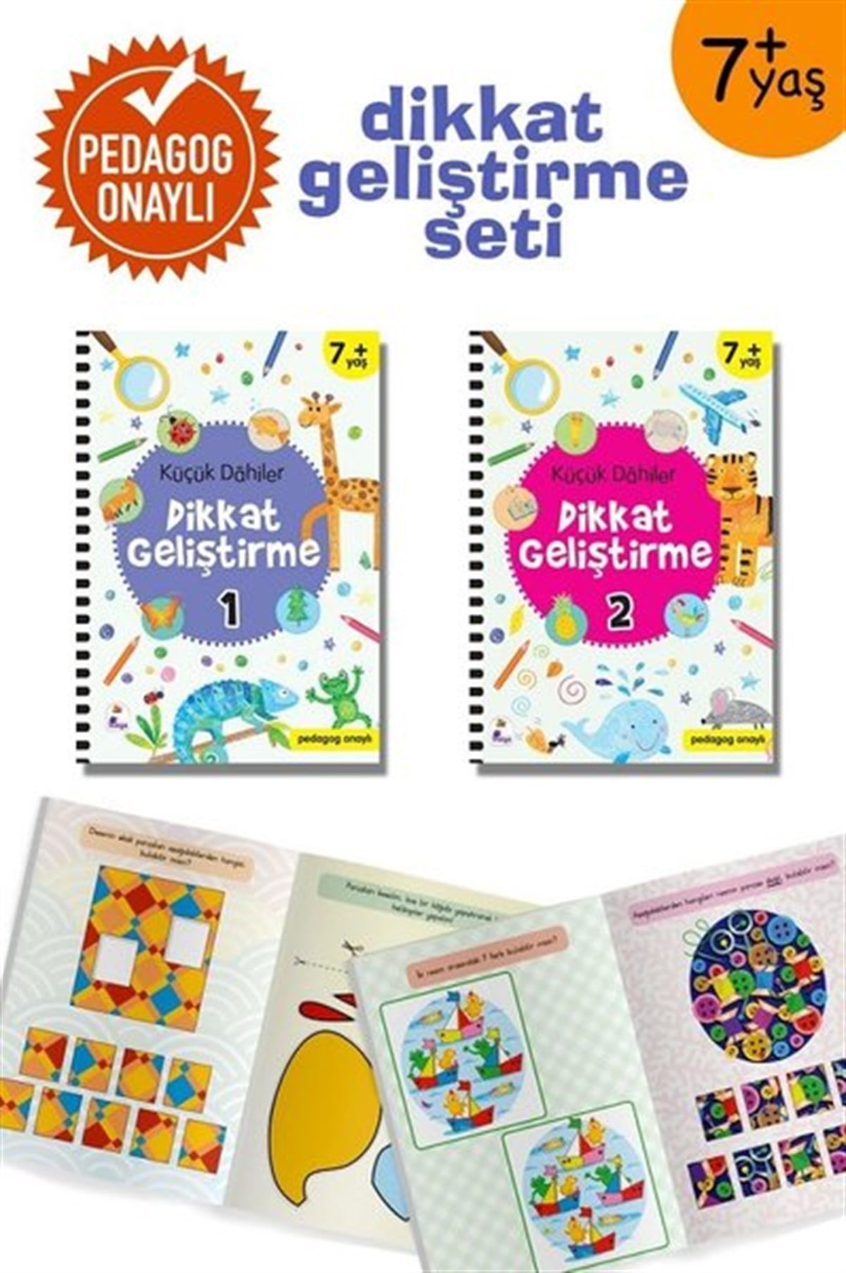 Ayça G. DerinEtkinlik KitaplarıKüçük Dahiler Dikkat Geliştirme Seti - 7+ Yaş-2 Kitap Takım