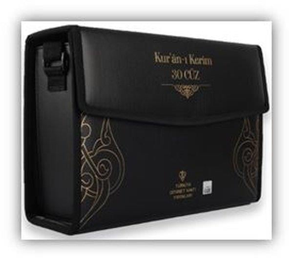 Kolektifİslami KitaplarKur'an-ı Kerim-Rahle Boy - 30 Cüz Siyah Çanta Kare Kodlu