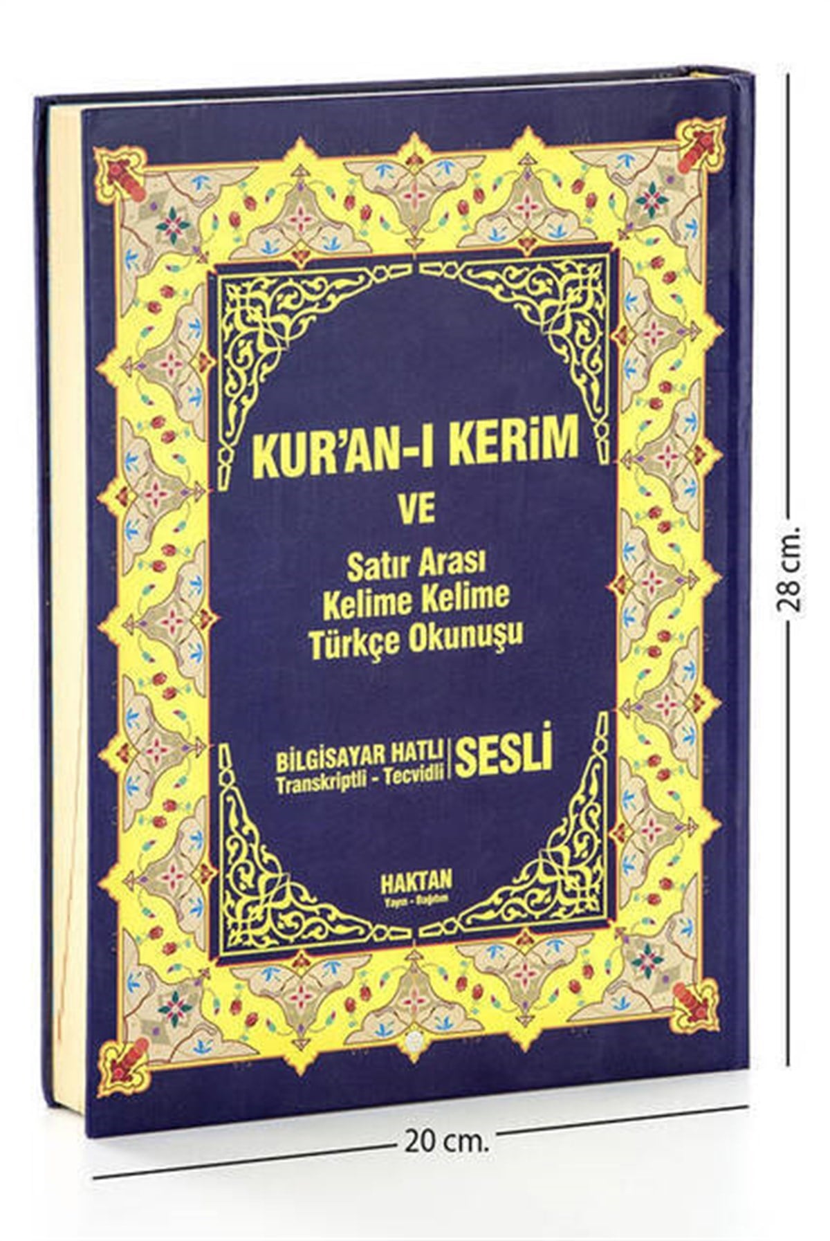 Kuranı Kerim ve Satır Arası Kelime Kelime Türkçe Okunuşu - Kelime Meal - Rahle Boy - Haktan Yayın