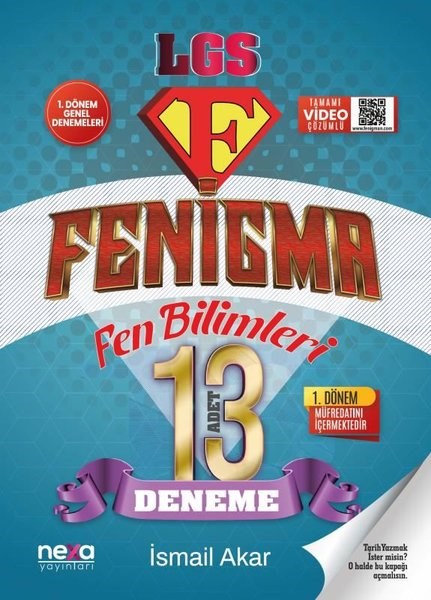 İsmail AkarLGS Fen BilimleriLGS Fenigma Fen Bilimleri 1. Dönem Genel Denemeleri - 13 Adet Deneme