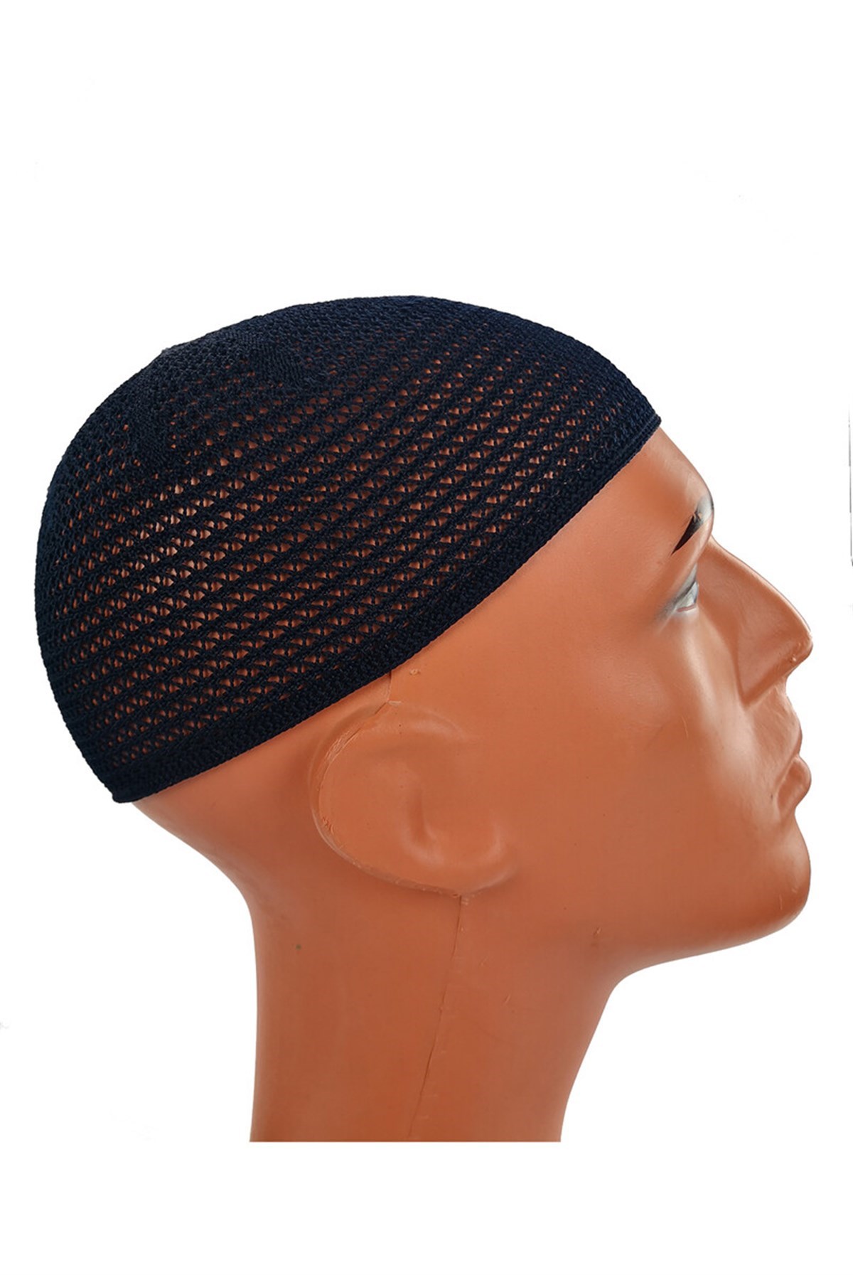 Lüks Çelik Örme Namaz Takkesi Lacivert 1 Adet