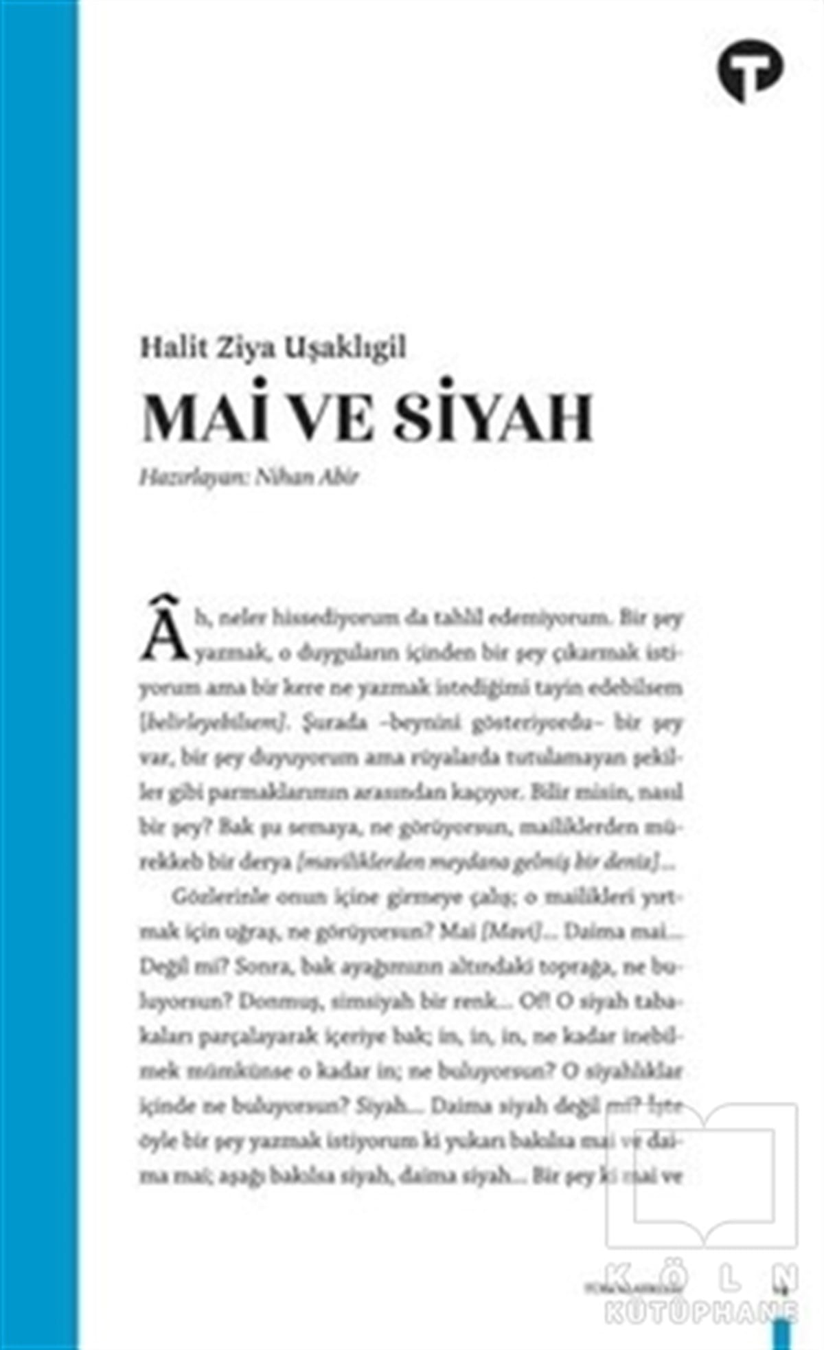 Halit Ziya UşaklıgilRomanMai ve Siyah