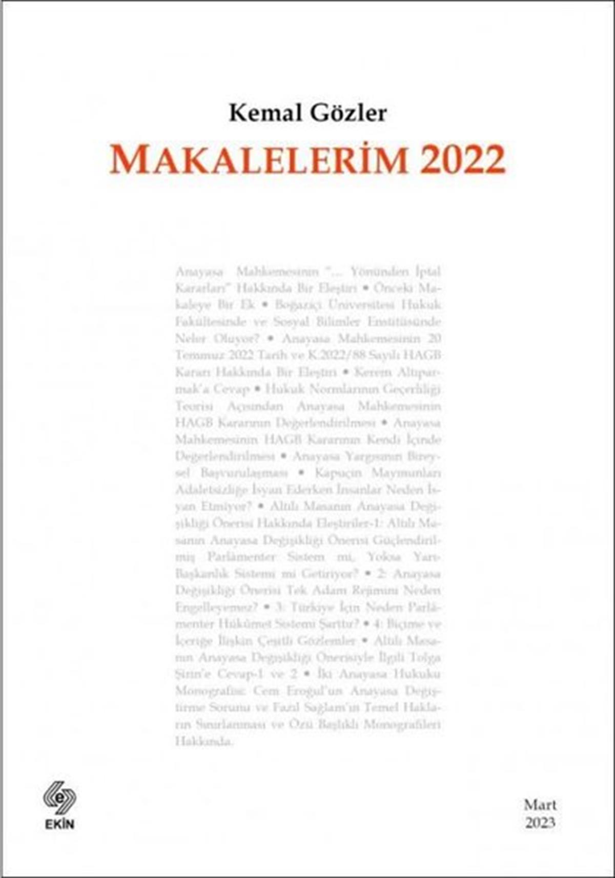 Kemal GözlerEğitimMakalelerim 2022