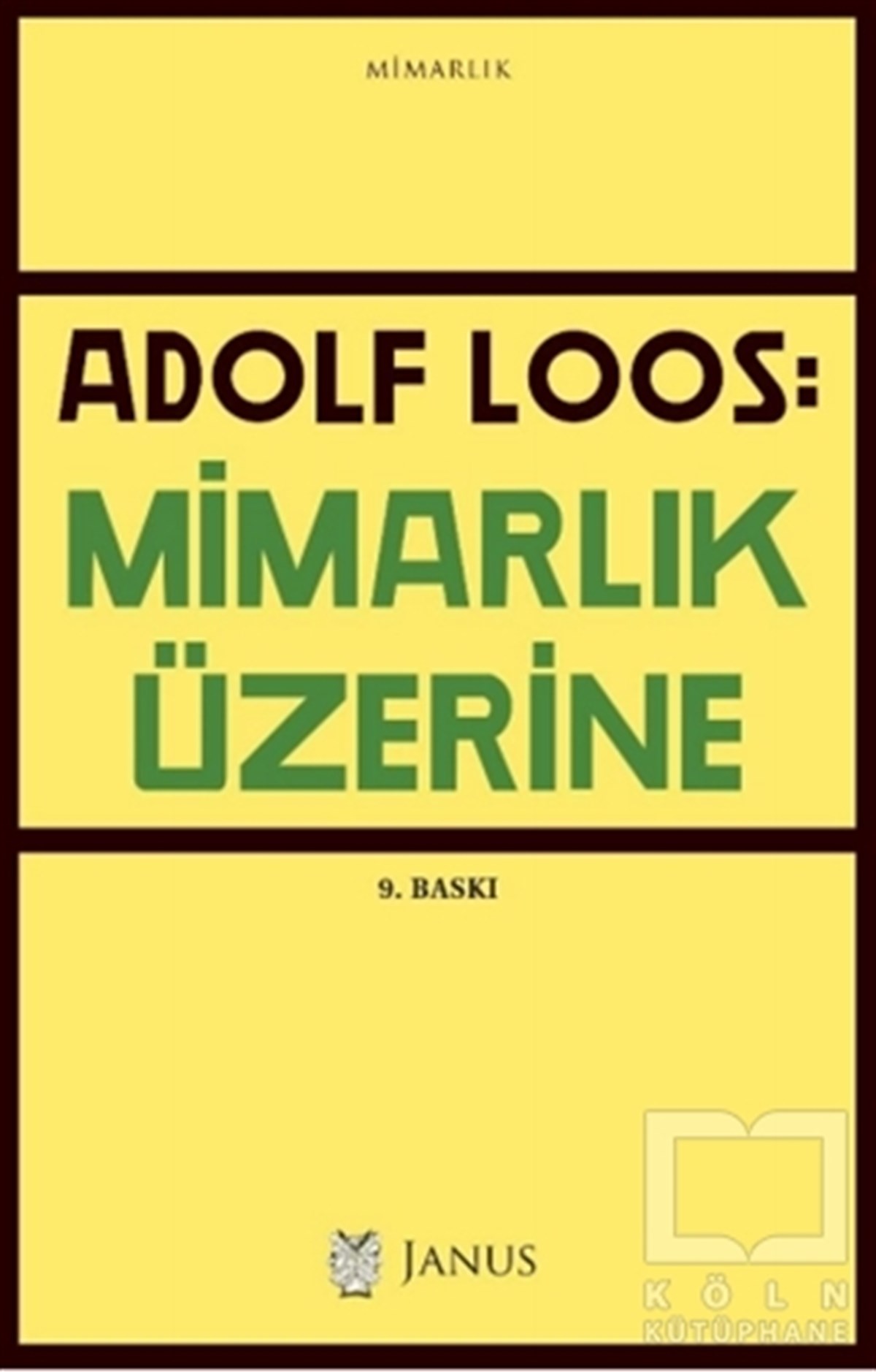Adolf LoosMimarlık KitaplarıMimarlık Üzerine