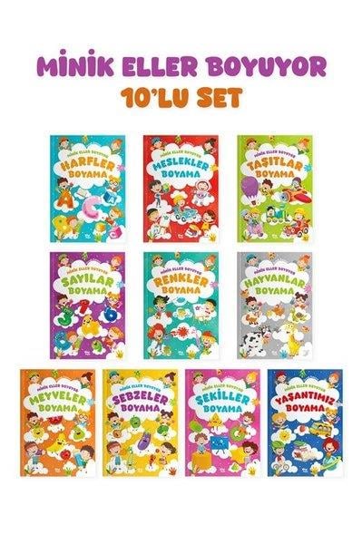Bilge YorulmazBoyama KitaplarıMinik Eller Boyuyor Seti - 10 Kitap Takım