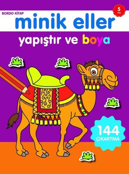 Ahmet AltayEgitim Etkinlik KitaplariMinik Eller Yapıştır ve Boya Bordo Kitap 5 Yaş