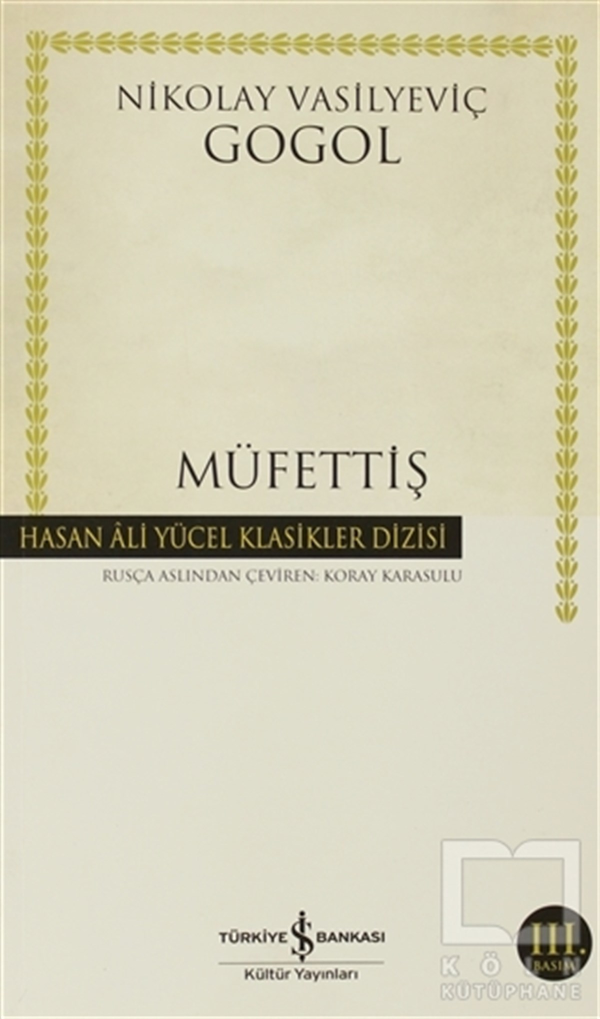 Nikolay Vasilyeviç GogolRomanMüfettiş
