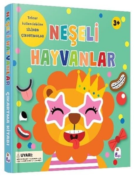 Holly MorrisEgitim Etkinlik KitaplariNeşeli Hayvanlar - Silikon Çıkartmalı