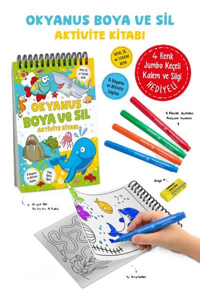KolektifBoyama KitaplarıOkyanus - Boya ve Sil Aktivite Kitabı 3 + Yaş