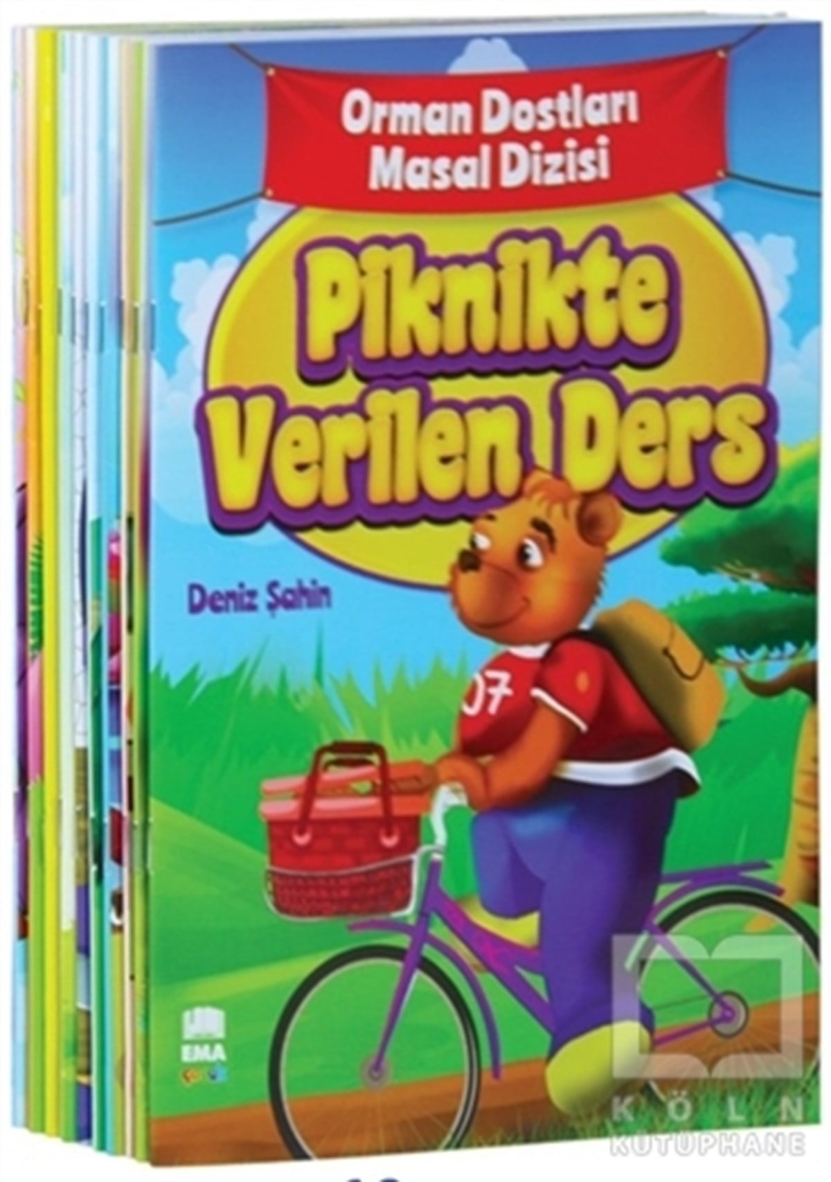 Deniz ŞahinÇocuk Masal KitaplarıOrman Dostları Masal Dizisi Seti Düz Yazılı (10 Kitap Büyük boy)