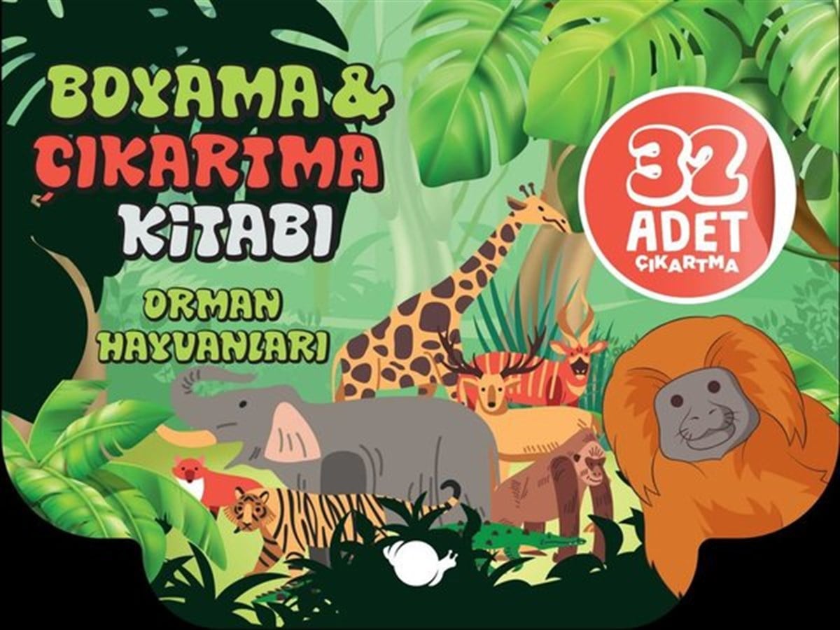 KolektifEgitim Etkinlik KitaplariOrman Hayvanları - Boyama ve Çıkartma Kitabı - 32 Adet Çıkartma