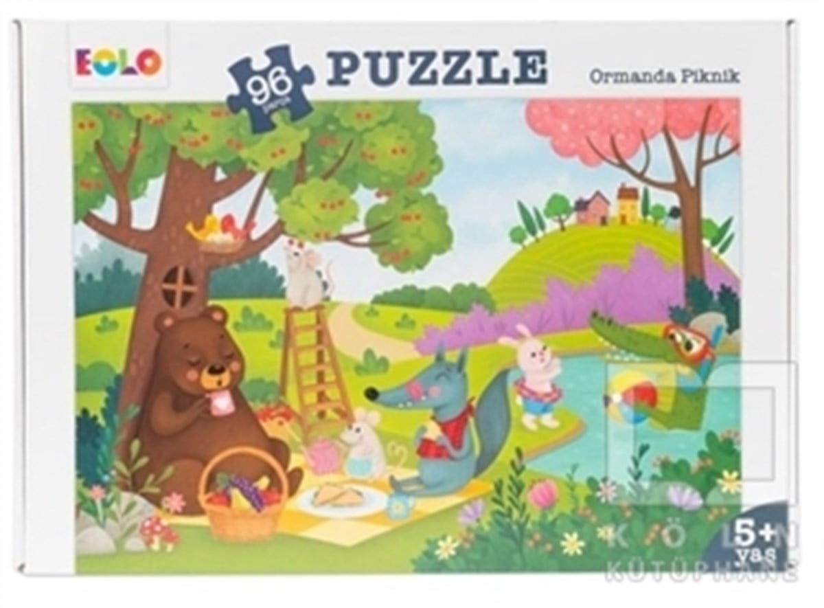 Köln KütüphaneYapbozlu KitaplarOrmanda Piknik - 96 Parça Puzzle (5 Yaş)