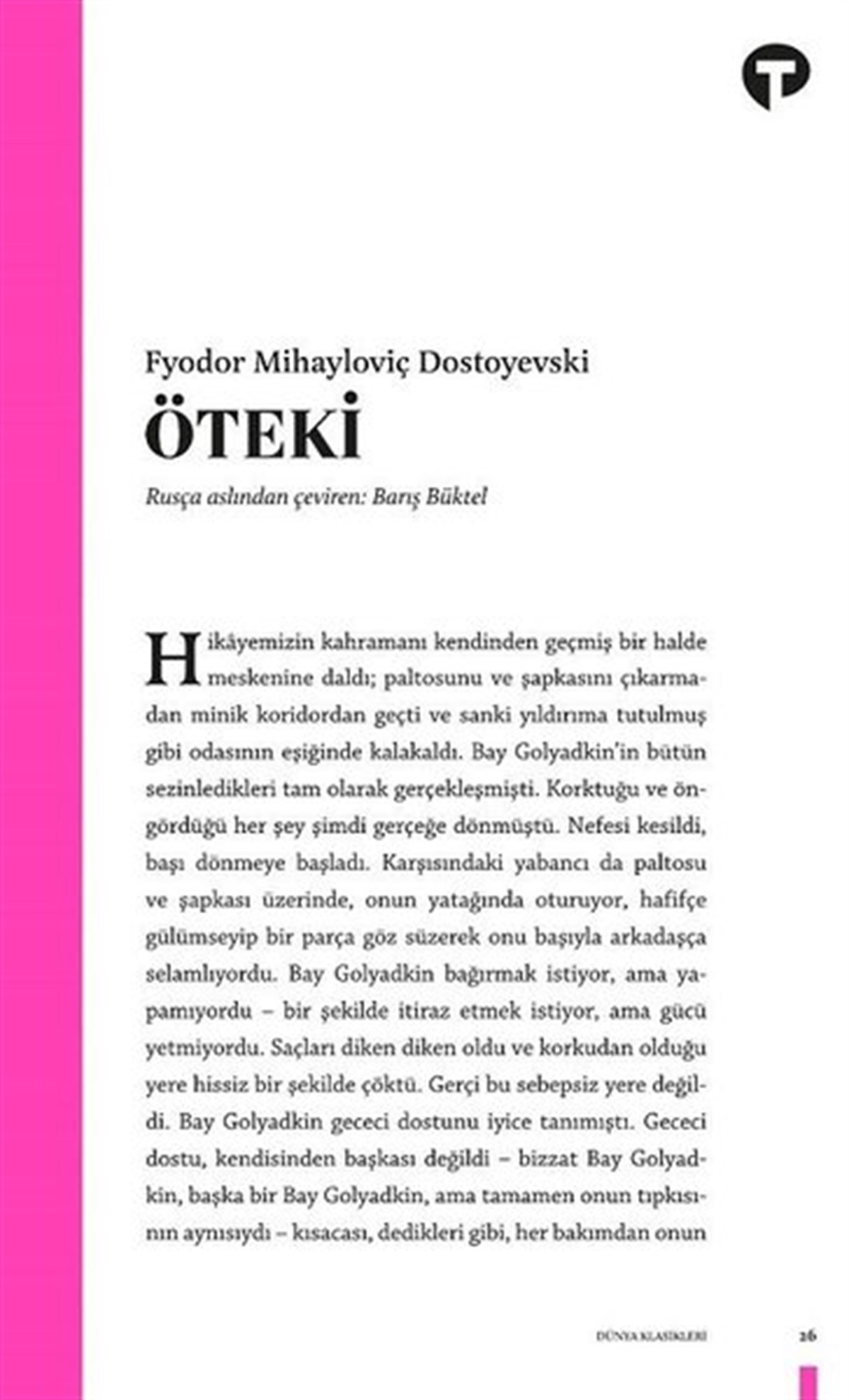 Fyodor Mihayloviç DostoyevskiDünya KlasikleriÖteki