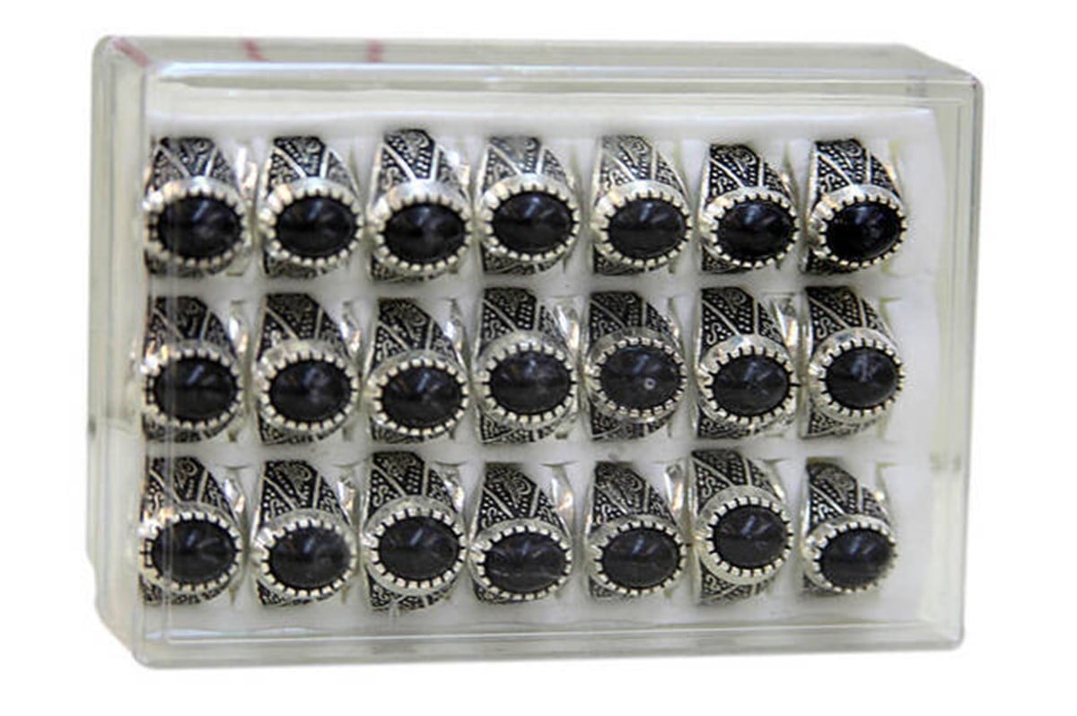 Oval Tuğralı Erkek Yüzüğü 42li-6128