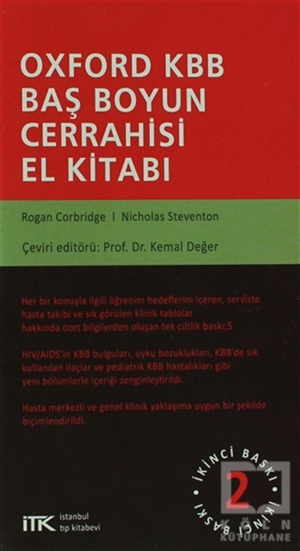 Nicholas SteventonAkademikOxford KBB Baş Boyun Cerrahisi El Kitabı