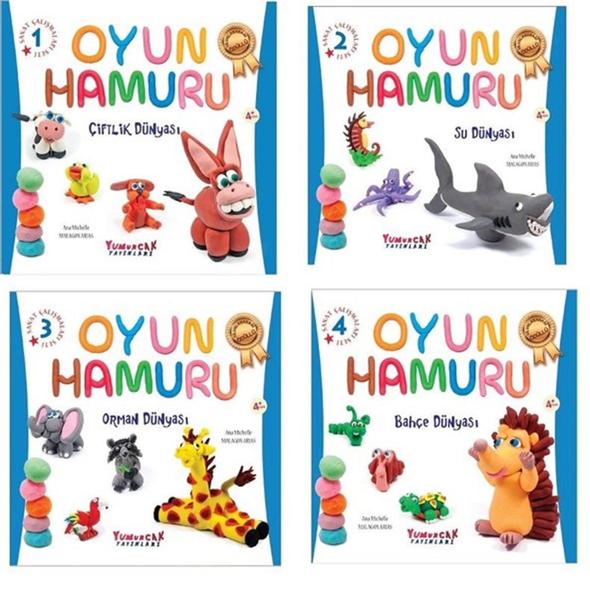 Ana MichelleEgitim Etkinlik KitaplariOyun Hamuru Eğitim Seti-4 Kitap