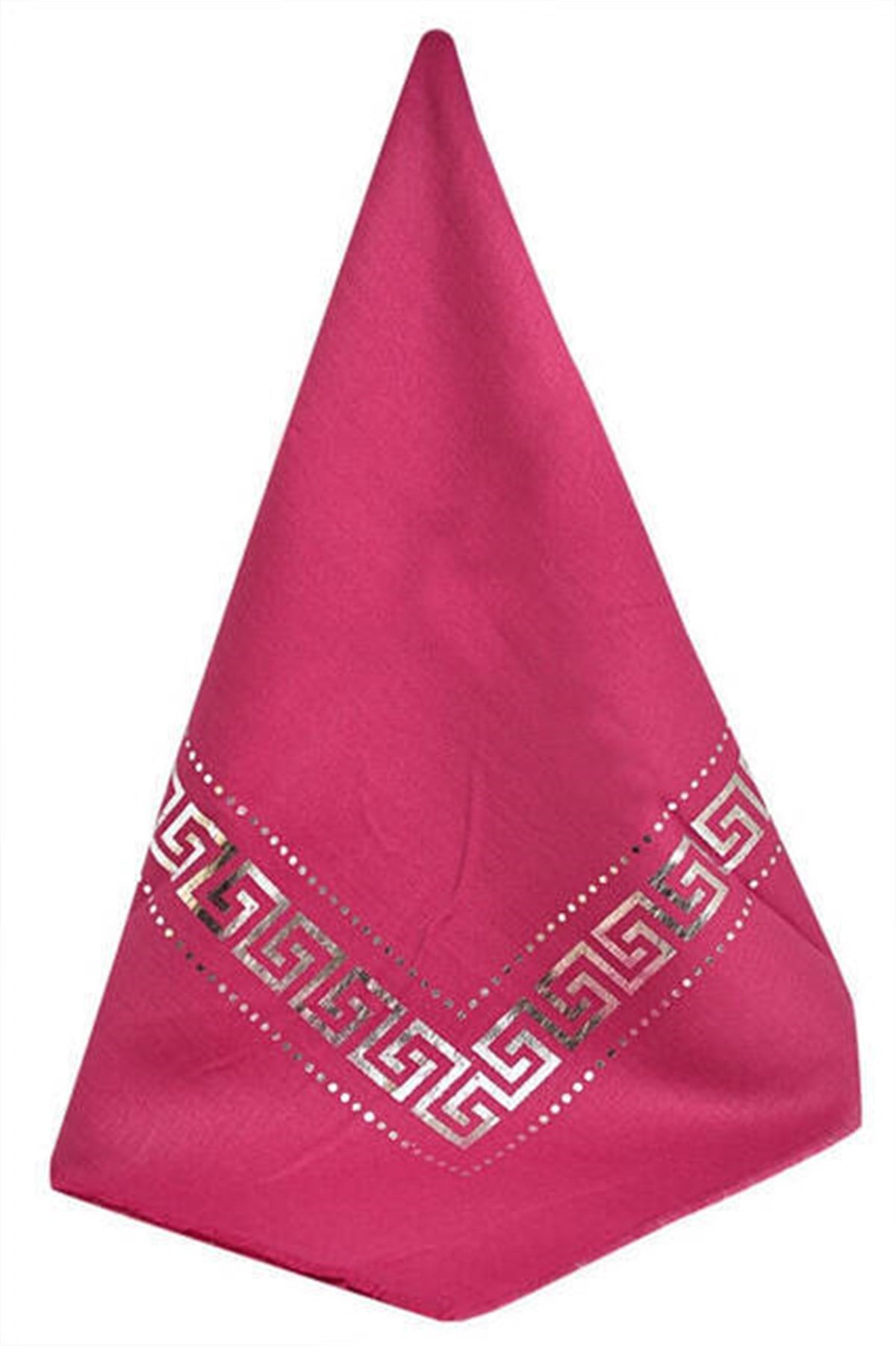 Pano Desenli Varaklı Pembe Örtü