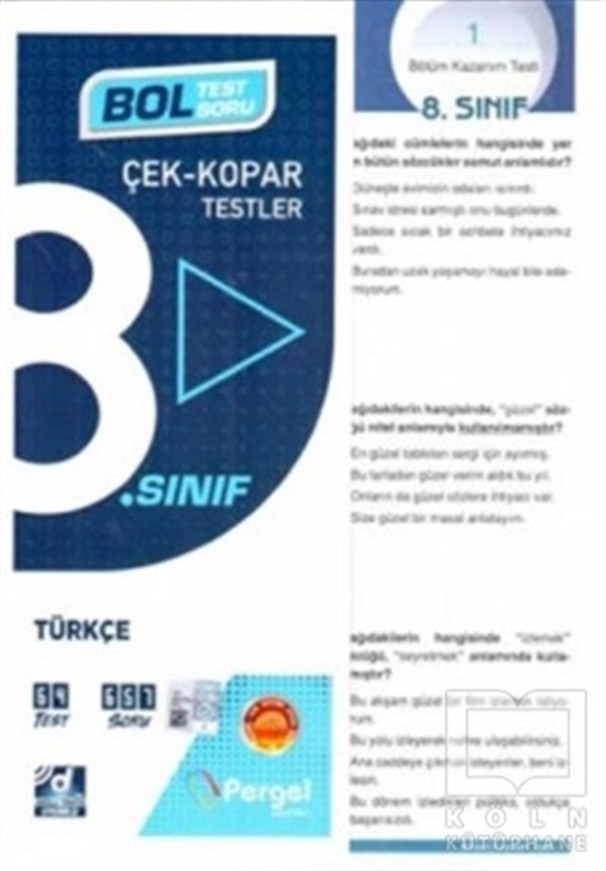 KolektifDiğerPergel 8. Sınıf Türkçe Çek Kopar Yaprak Test